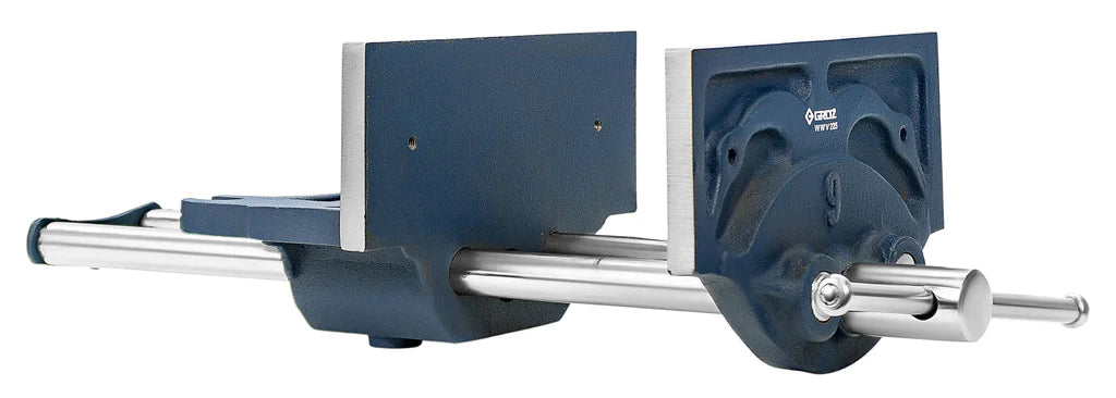 Groz Heavy Duty Woodworking Vise, 9", Plain Screw and “Toe-in” Feature 39002