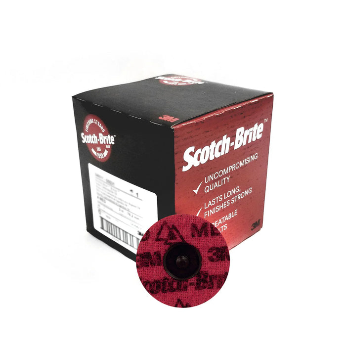 MT-RSR Scotch-Brite Roloc 07486 Surface Conditioning Disc - Maroon - Medium - TR - 3in - 4 Boxes 3M-07486-4