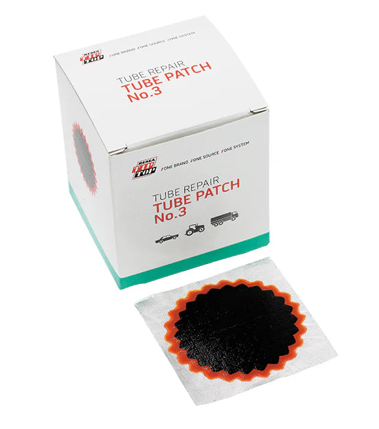 MT-RSR Rema 3 Tube Patch, 2" Round, Red Edge (30 bx) REM-3