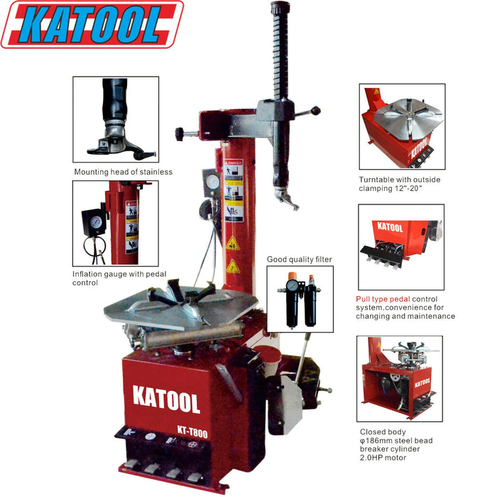 Katool KT-T800 Combo 1: Tire Changer & Wheel Balancer