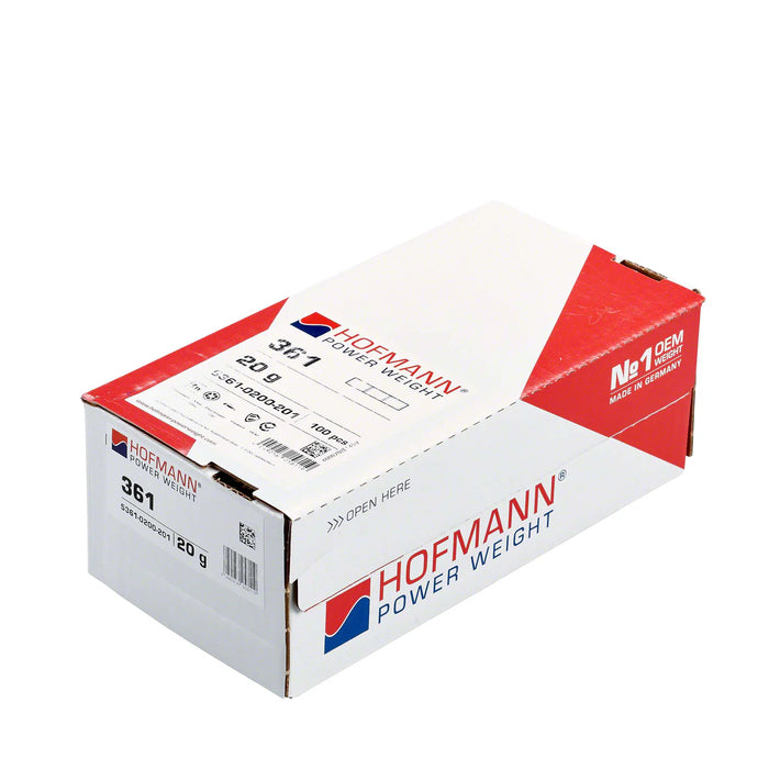 MT-RSR Adhesive Wheel Weight - HPW Type 361 - 20g - Box of 100 WW-WG-361-20