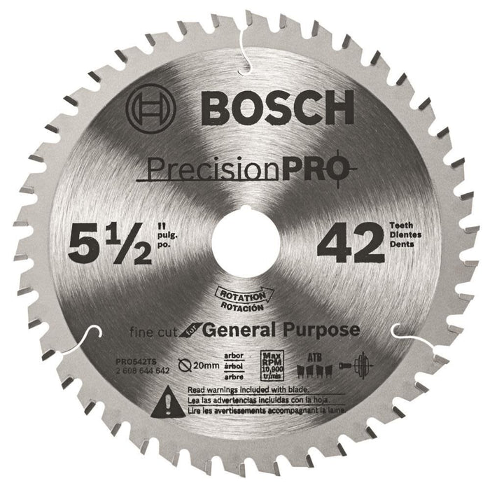 Bosch 5-1/2" x 42T PRECISION TRACK SAW BLADE PRO542TS