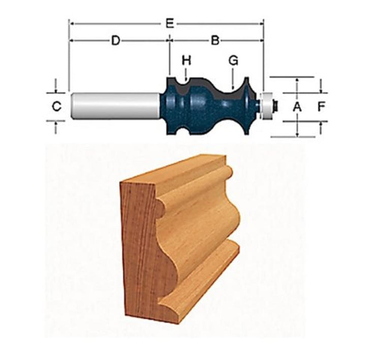 Bosch CT OGEE & BEAD W/FILLET W/BB 2F 1/2S 84621MC