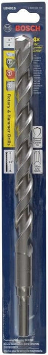 Bosch 3/4" X 12"   THREE-FLAT SHANK HAMMER DRILL MASONRY BIT LBH015