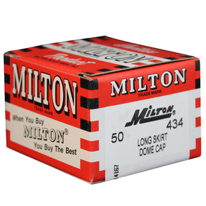 Milton 434 Nickel Plated Valve Caps (Box of 50)