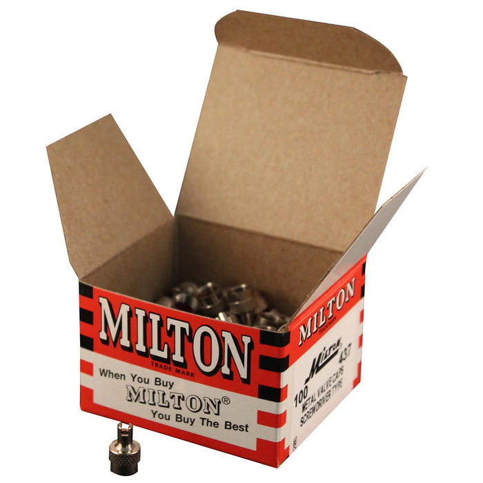 Milton 437 TR VC 2 Screwdriver Type Valve Cap (Box of 100)