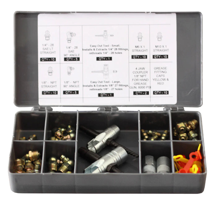 PROLUBE 65 Piece Grease Fitting and Assortments Set 43985