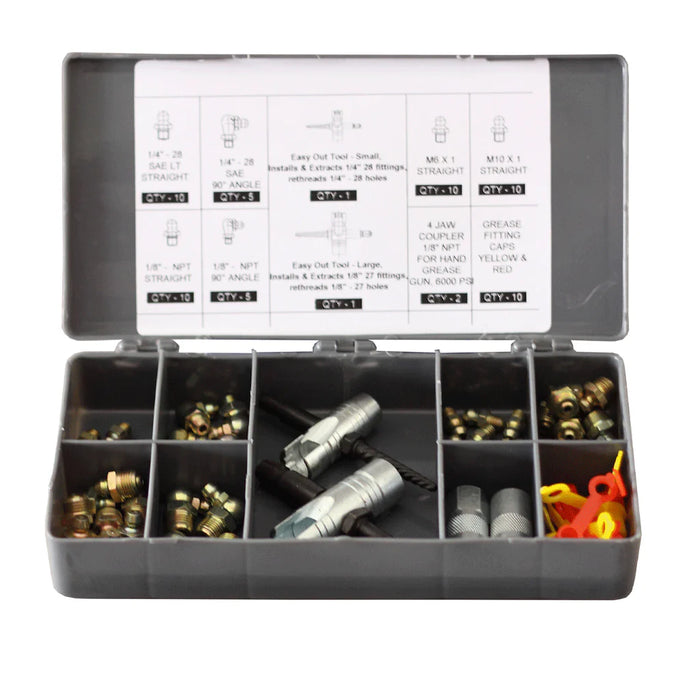 PROLUBE 65 Piece Grease Fitting and Assortments Set 43986