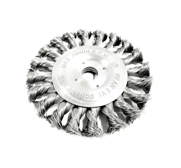 MT-RSR 4" Twisted Wire Wheel With 3/8" Hole, 20,000 RPM 44060