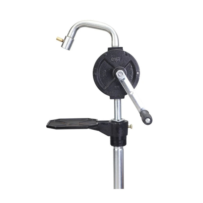 Groz Industrial Rotary Fuel Pump, with Steel Discharge Spout with Vacuum Breaker and Flame Arrestor/Drip Pan, FM Approved 44084