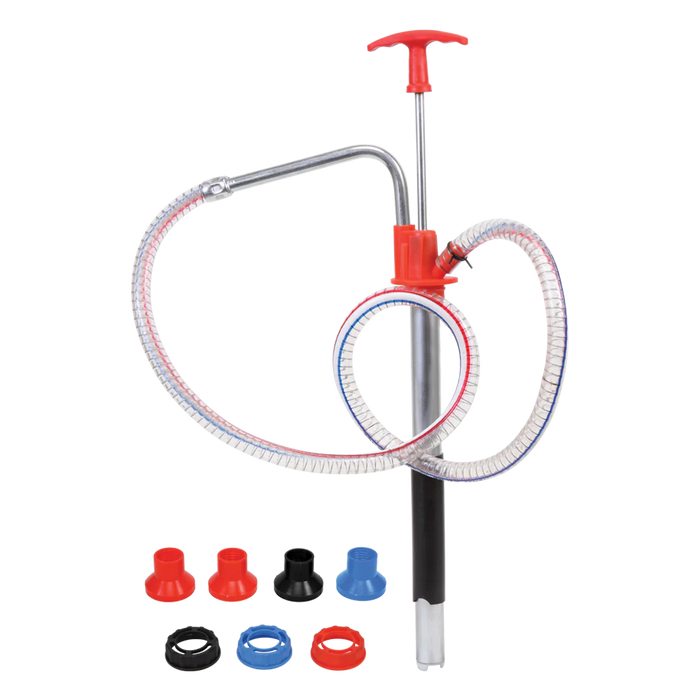 Groz Ezee Flow Oil Pump, with 7 Interchangeable bung adapters 44183
