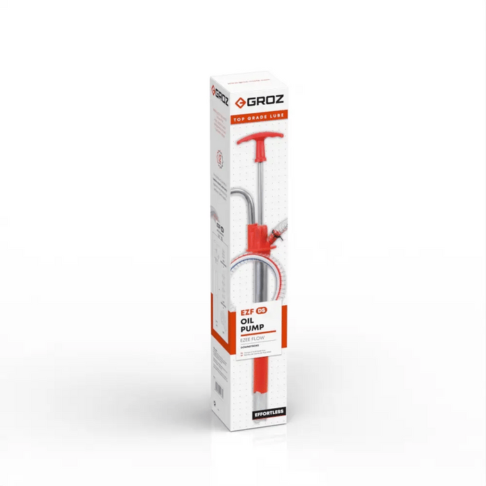 Groz Ezee Flow Oil Pump, with 7 Interchangeable bung adapters 44183