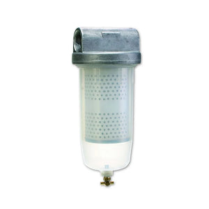 Groz Fuel Filter with 10 micron Filter Element, 1" NPT, for Diesel, Kerosene, and Gasoline 44391
