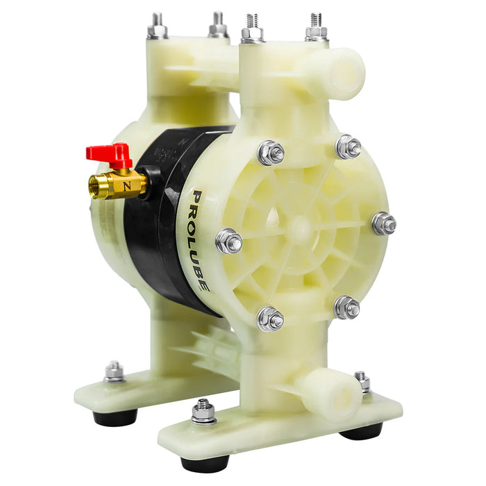 Prolube Air Operated Double Diaphragm Pump, Polypropylene Casing and PTFE Diaphragm 44721