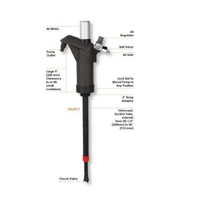 Groz Air Operated DEF Transfer Pump, Pump Only 45315