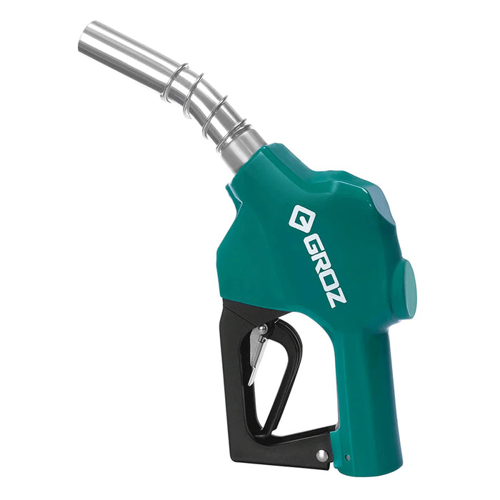 Groz Automatic Fuel Control Nozzle, 1" NPT, Curved Spout 45566