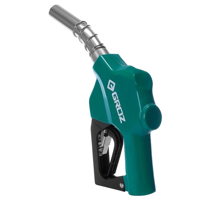 Groz Automatic Fuel Control Nozzle, 1" NPT, Curved Spout 45566