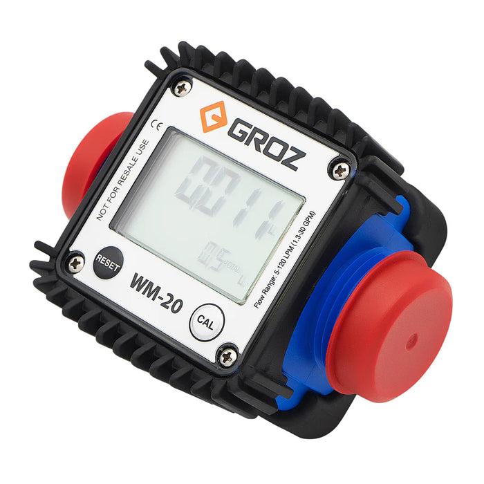 Groz Heavy Duty Electric DEF / Adblue Meter, 1" NPT, Polyamide turbine 45671