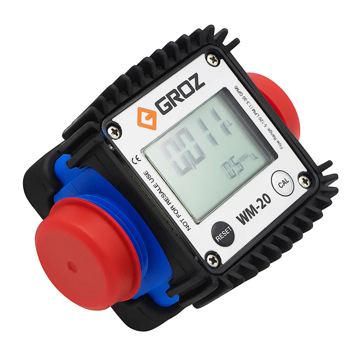 Groz Heavy Duty Electric DEF / Adblue Meter, 1" NPT, Polyamide turbine 45671