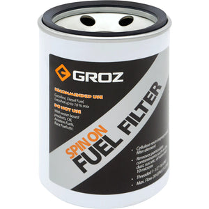 Groz Replacement Fuel Filter with 10 Micron Filter Cartridge for 45901 (Cartridge Only) 45910
