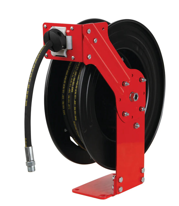 Prolube Single Arm Air and Water Hose Reel, Low Pressure - 3/8" or 1/2" NPT Hose 47923