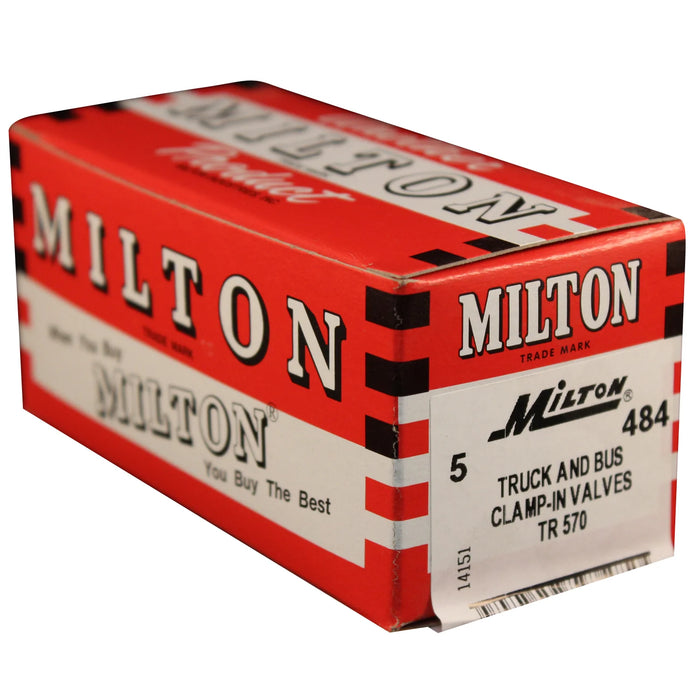 Milton 484 3-9/32" Tubeless Tire Valve (Box of 5)