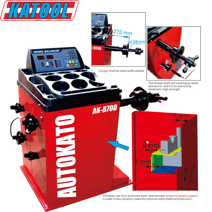 Katool KT-T800 Combo 1: Tire Changer & Wheel Balancer