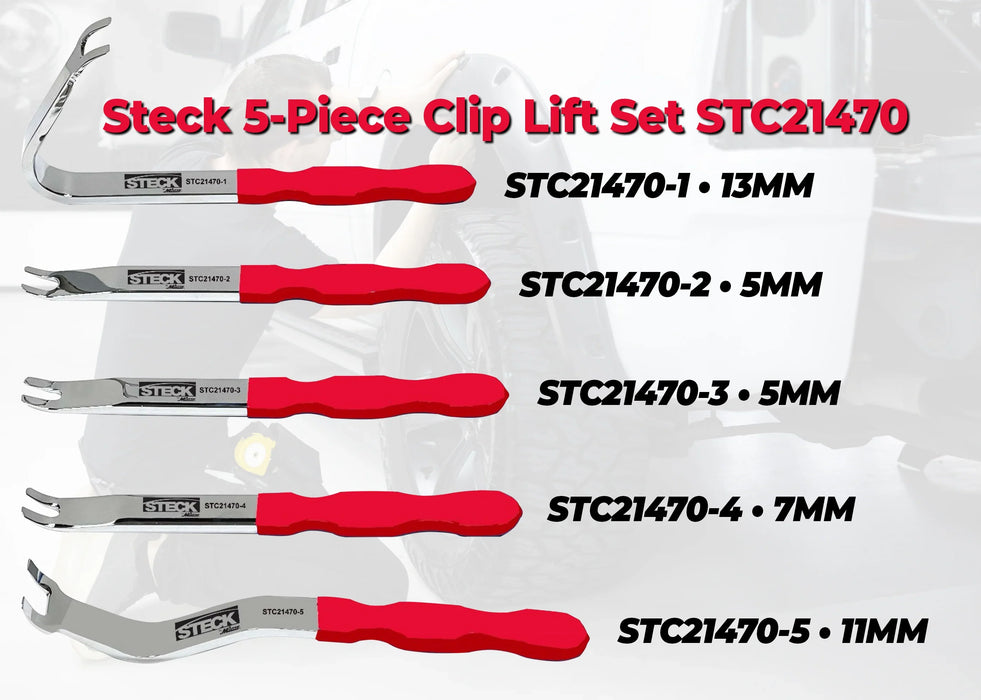Steck Professional 5-Piece Clip Lift Set 5mm, 7mm & 13mm STC21470