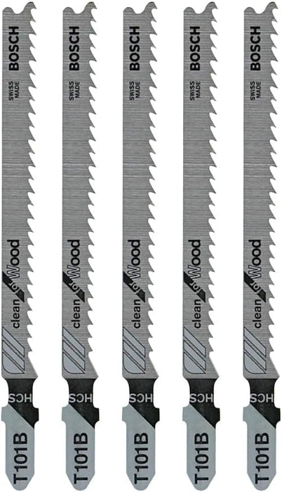 Bosch 4", 10TPI, HCS T-SHANK JIGSAW BLADE  (5 PK) T101B