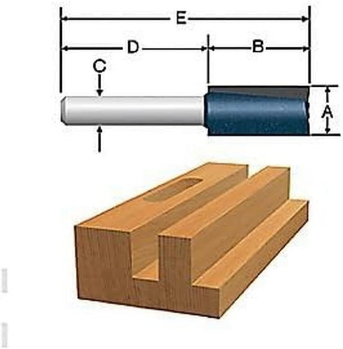 Bosch STRAIGHT BIT 1/2", 1/4" SHK., 2 FLT., C.T. 85227M