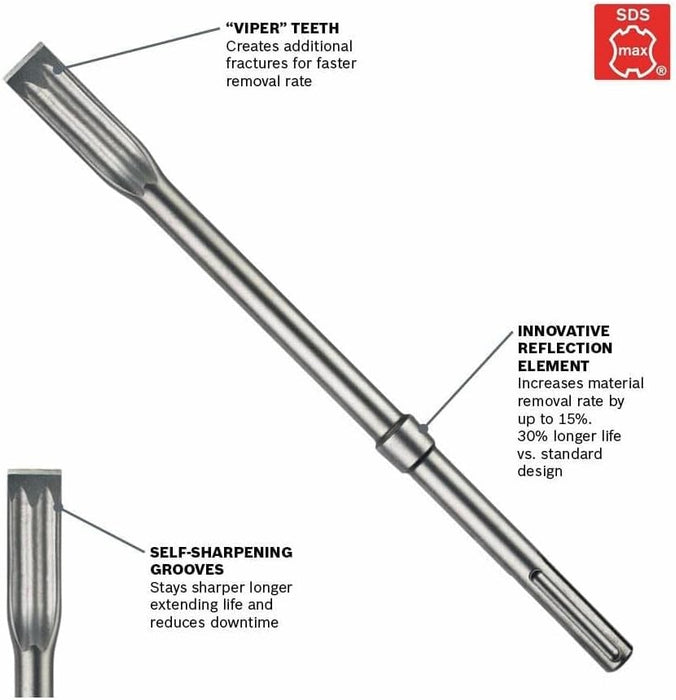 Bosch SDS-MAX® 1 X 16" RTEC FLAT CHISEL (BULK) HS1903B10