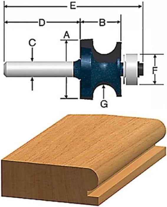 Bosch CT 1/8 EDGEBEAD W/BB 2F 1/4S 85631MC