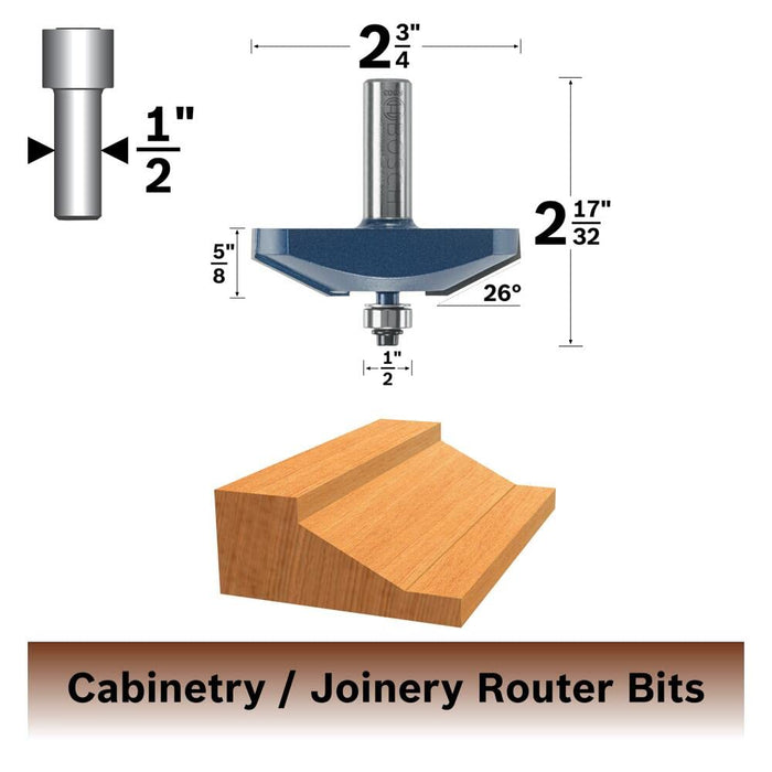 Bosch 2-3/4 X 11/16 RAISED PANEL 1/2S ROUTER BIT 85637MC