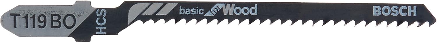 Bosch 3", 12TPI, HCS T-SHANK JIGSAW BLADE  (5 PK) T119BO