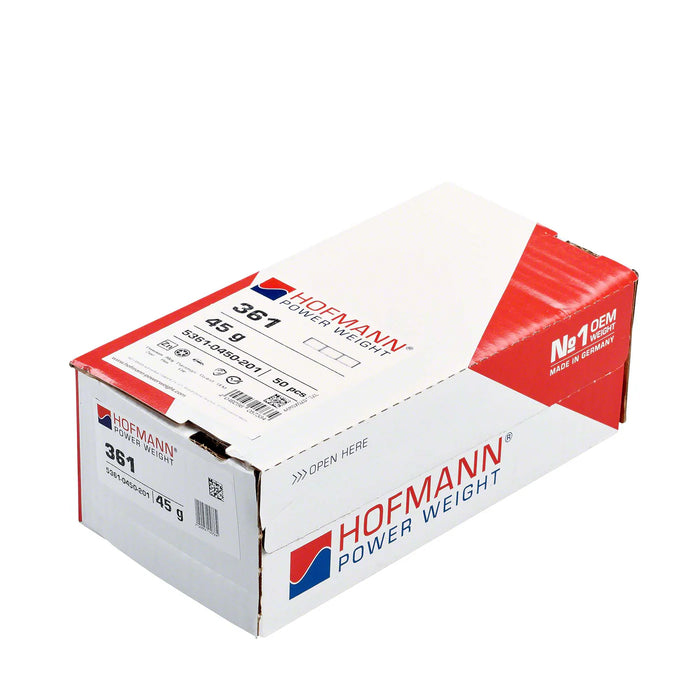 MT-RSR Adhesive Wheel Weight - HPW Type 361 - 45g - Box of 50 WW-WG-361-45