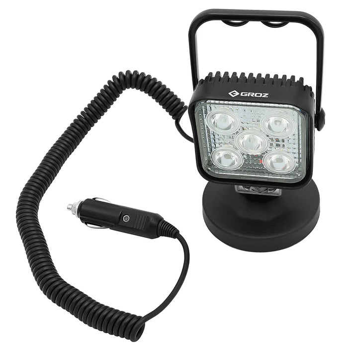 Groz LED 15W Work Light with Magnetic Base and Cigarette Plug Adapter 55034