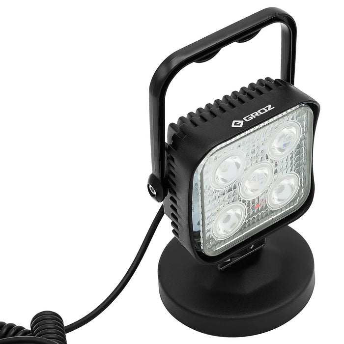 Groz LED 15W Work Light with Magnetic Base and Cigarette Plug Adapter 55034