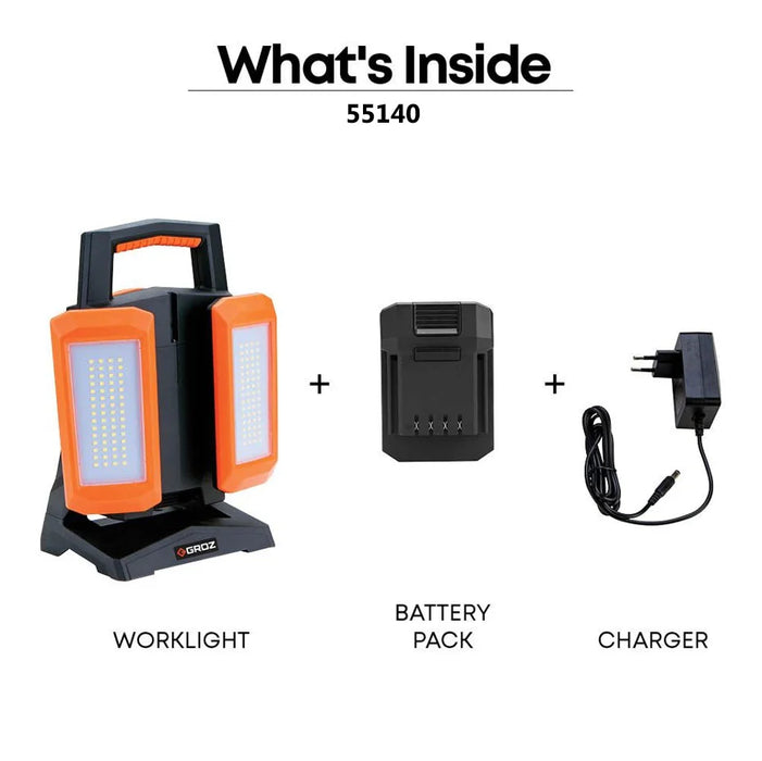 Groz Dual Multi-Directional Work Light - With Tripod or Work Light Only 55140