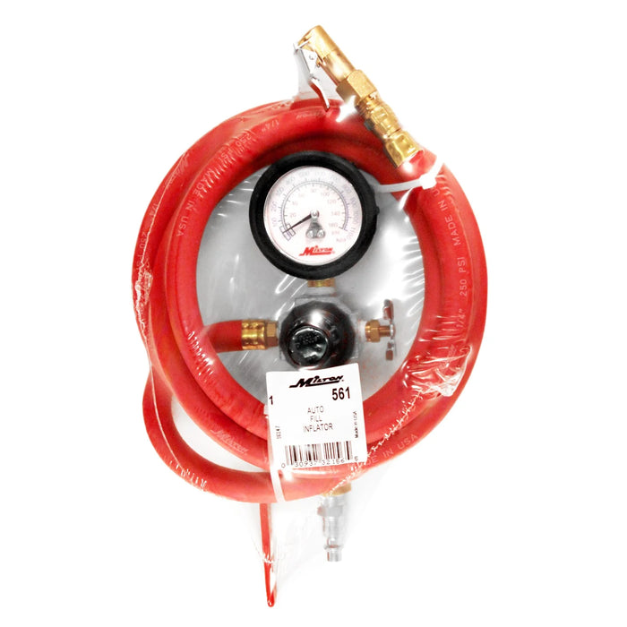 Milton 561 HD Truck Inflator Gauge, 7 ft. Rubber Air Hose, Easy On Grip, 10 - 160 PSI