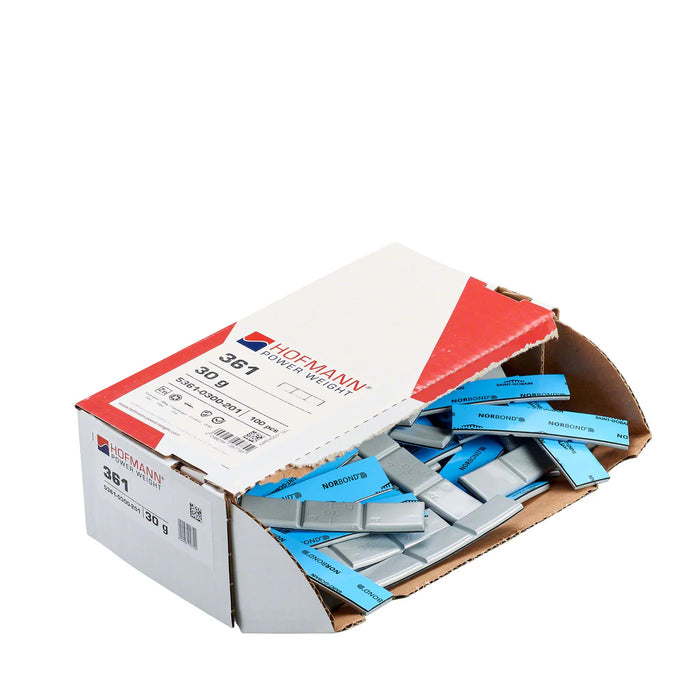 MT-RSR Adhesive Wheel Weight - HPW Type 361 - 30g - Box of 100 WW-WG-361-30