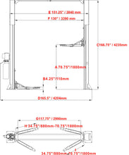 Load image into Gallery viewer, Katool KT-M120 Two Post Clear-floor Vehicle Lift 12,000lbs