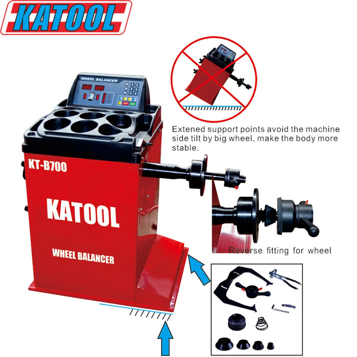 Katool KT-T800 Combo 1: Tire Changer & Wheel Balancer