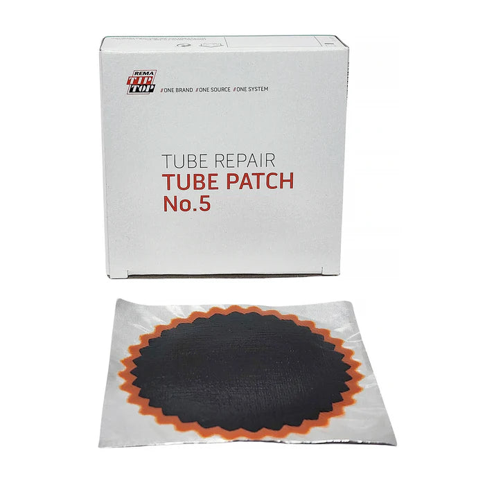 MT-RSR Rema 5 Tube Patch, 3-3/4" Round, Red Edge (10 bx) REM-5