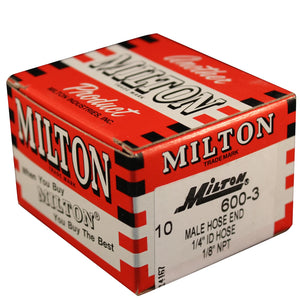 Milton 600-3 1/8" MNPT 1/4" ID Hose End Fitting (Box of 10)