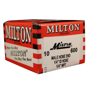 Milton 600 1/4" MNPT 1/4" ID Hose End Fitting (Box of 10)