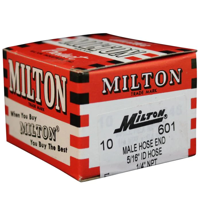 Milton S-601 1/4" MNPT 5/16" ID Hose End Fitting