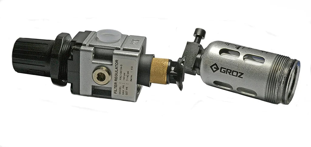 Groz Groz ¼ inch NPT Miniature Air Filter, Regulator Combination with Polycarbonate Bowl 60351