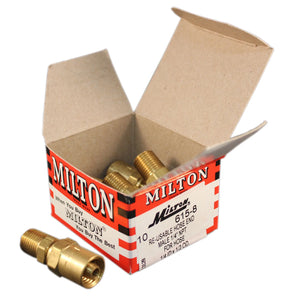 Milton 615-8 1/4" MNPT 1/2" OD Reusable Hose End Fitting (Box of 10)