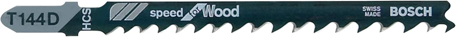 Bosch 4", 6TPI, HCS T-SHANK JIGSAW BLADE  (3 PK) T144D3