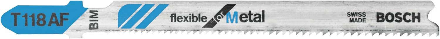 Bosch 3", 24TPI, BI-METAL T-SHANK JIGSAW BLADE  (5 PK) T118AF